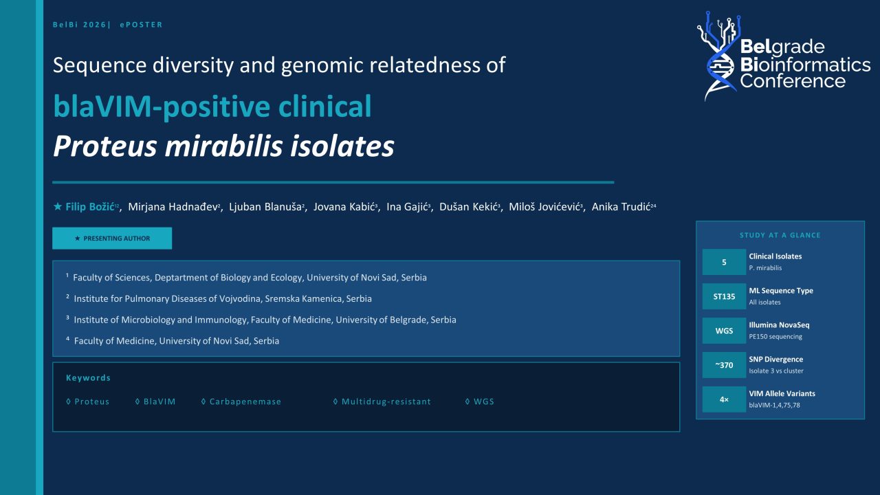 Sequence diversity and genomic relatedness of blaVIM-positive clinical Proteus mirabilis isolates