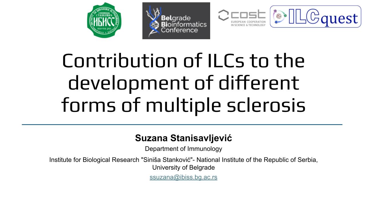 Contribution of ILCs to the development of different forms of multiple sclerosis